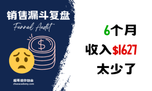 [销售漏斗快速诊断]跨境自由职业第一年，6个月收入1627美金，太少了，接下来怎么办？