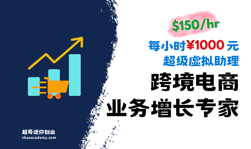 每小时1000元的超级虚拟助理（$150/hr)：跨境电商业务增长专家